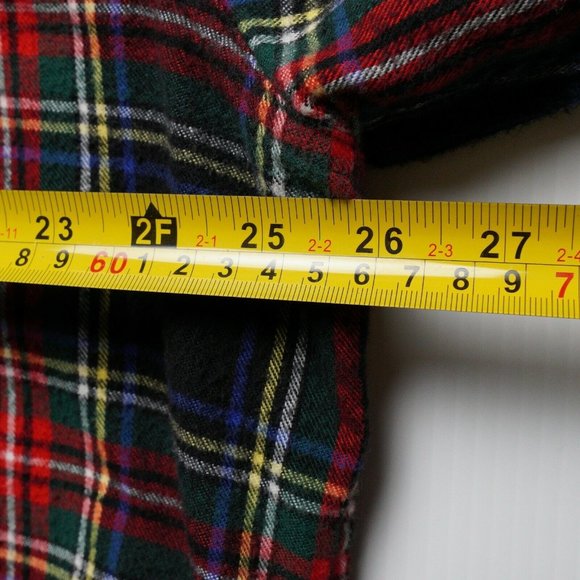LL Bean Men's Flannel Button Down Colorful Plaid Long Sleeves Shirt Size XL Tall - Picture 6 of 7